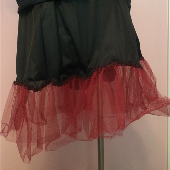 Ruby Rox rockabilly polkadot PinUp strapless dress - Picture 7 of 8